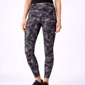 Athleta Lightning Camo Leggings Black and Gray Size S